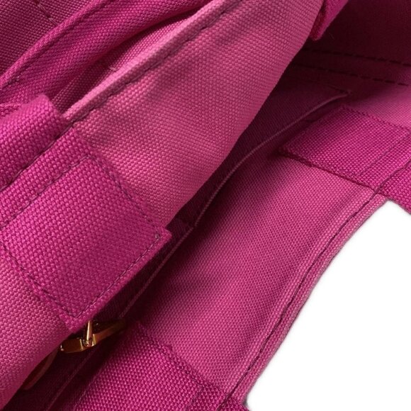 Auth PRADA Canapa Pink Canvas Tote Bag - Picture 13 of 16